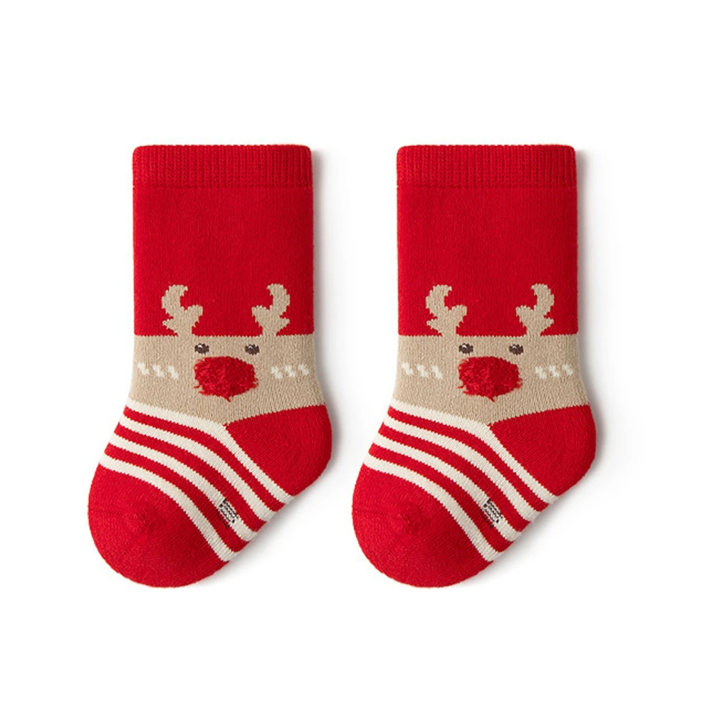 Baby Girls Boys Christmas Socks Thick Cotton Socks Winter Crew Socks