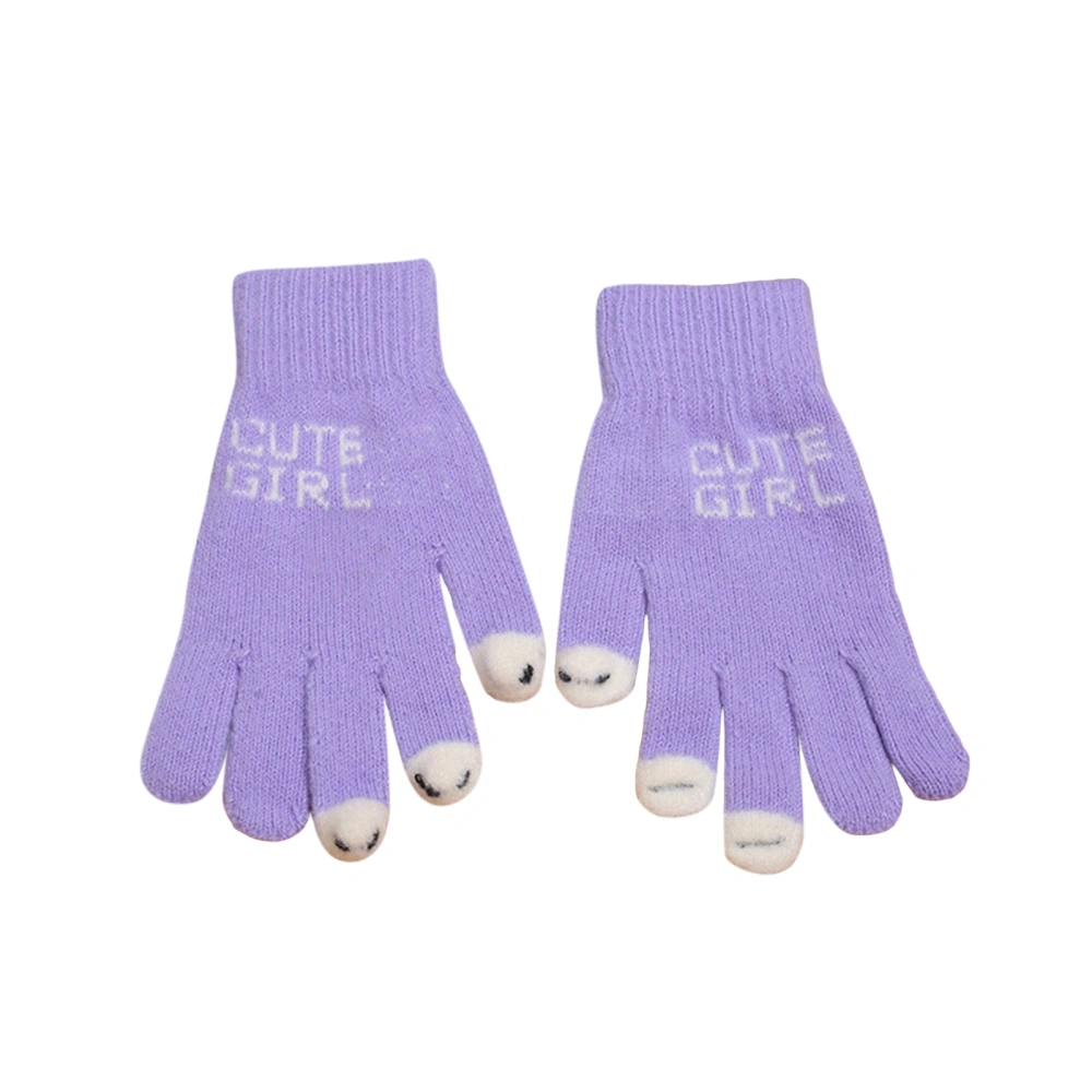 Kids Winter Touchscreen Gloves Winter Texting Warm Knitted Gloves