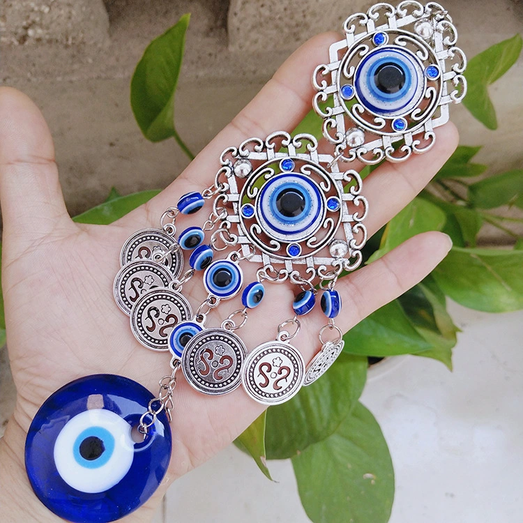 Turkish Blue Evil Eye Amulet Wall Hanging Home Decor Lucky Protection Pendant