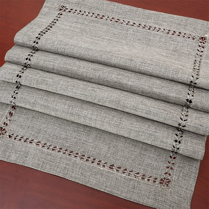 Coffee Table Imitation Linen Polyester Rayon Table Runner