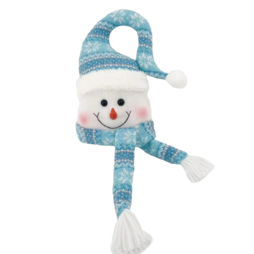 Lighted Christmas Snowman, Plush Snowman Head with Lights Decorations