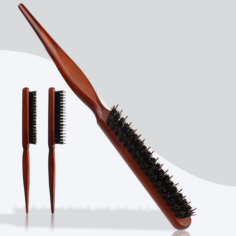 Makeup Artist Modeling Studio Updo Hair Bristle Wooden Rod Single Row Comb