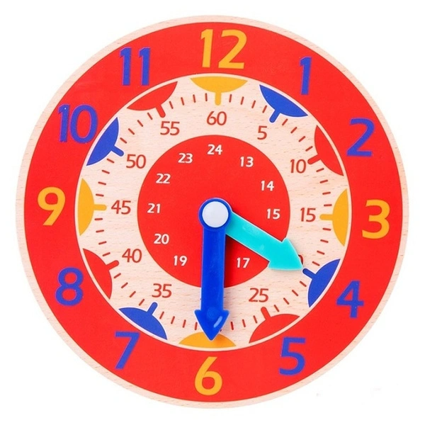 Children Wooden Clock Toys Hour Minute Second Cognition Colorful Clocks Toys for Kids Early Teaching