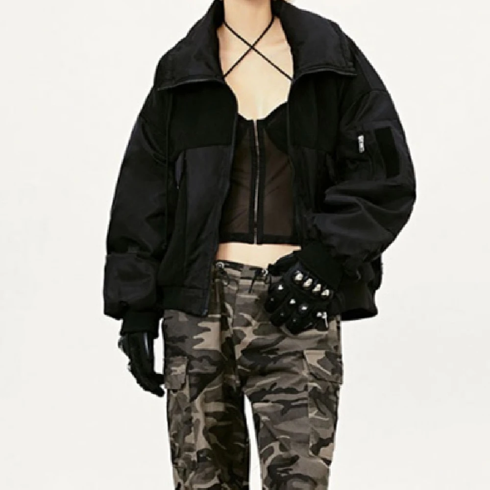 Men's And Women's Solid Color Pilot Loose Jacket