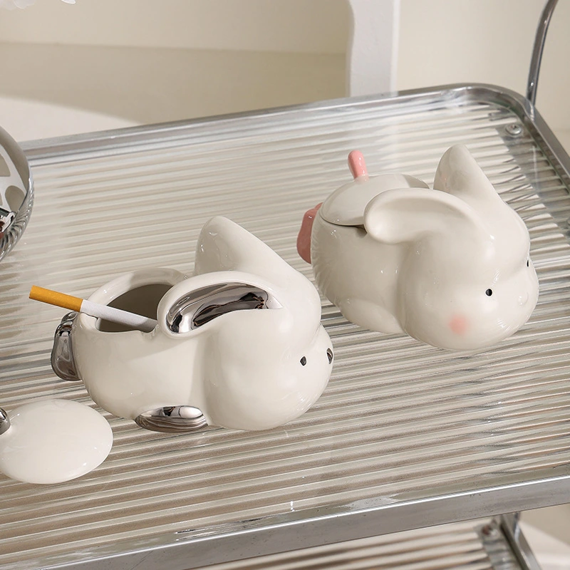 Cute Bunny Ashtray Creative High-looking Ceramic Ornaments