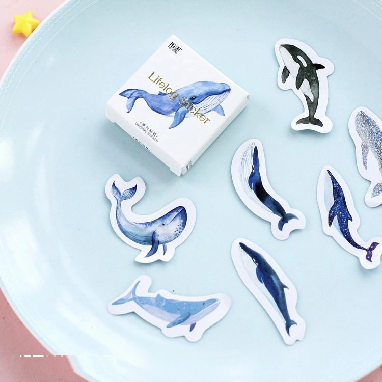 Whale Qi Notebook Self-adhesive DIY Decorative Sealing Stickers 45 Pieces