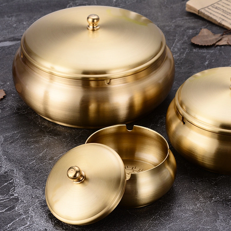 Chinese Style Fashion Treasure Pure Copper Ashtray Home, Living Room, Office Decoration