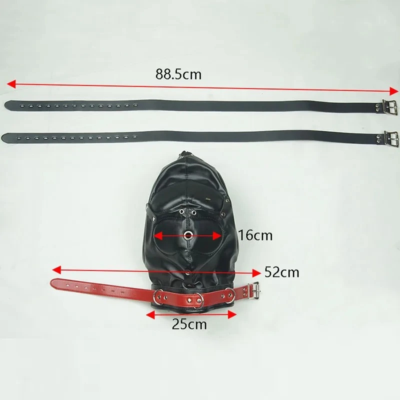 Le Black Soft Pu Thickened Reinforced Fully Enclosed All-inclusive Headgear Punishment