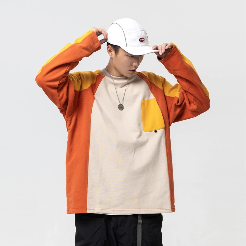 Pocket Decoration Long Sleeve Top Japanese Trendy