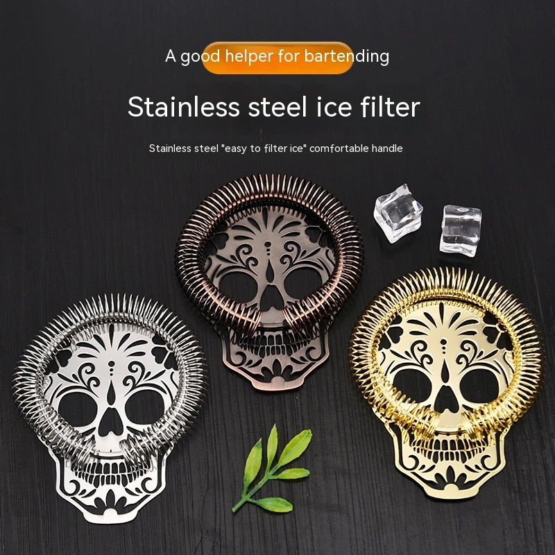 Skull Stainless Steel Bartender Ice Filter