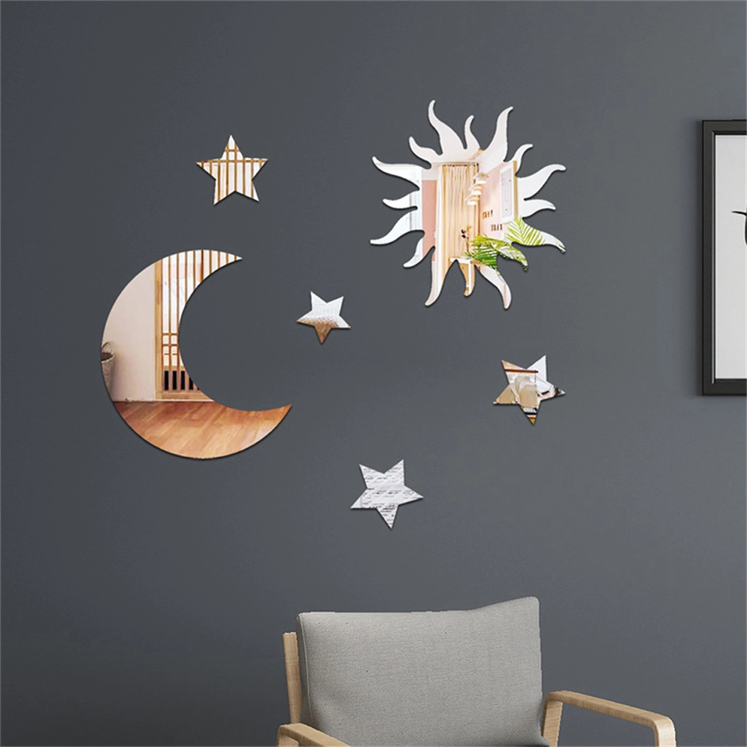 DIY 3D Wall Mirror Sticker for Wall Decoration, Mirror Wall Stickers