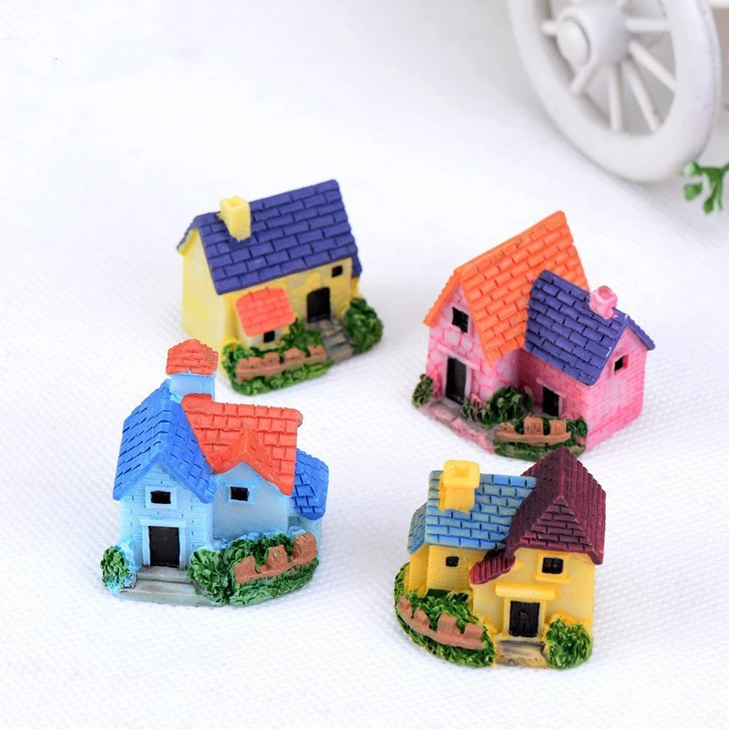 European Country Villa Small House Micro Landscape Resin Decorations