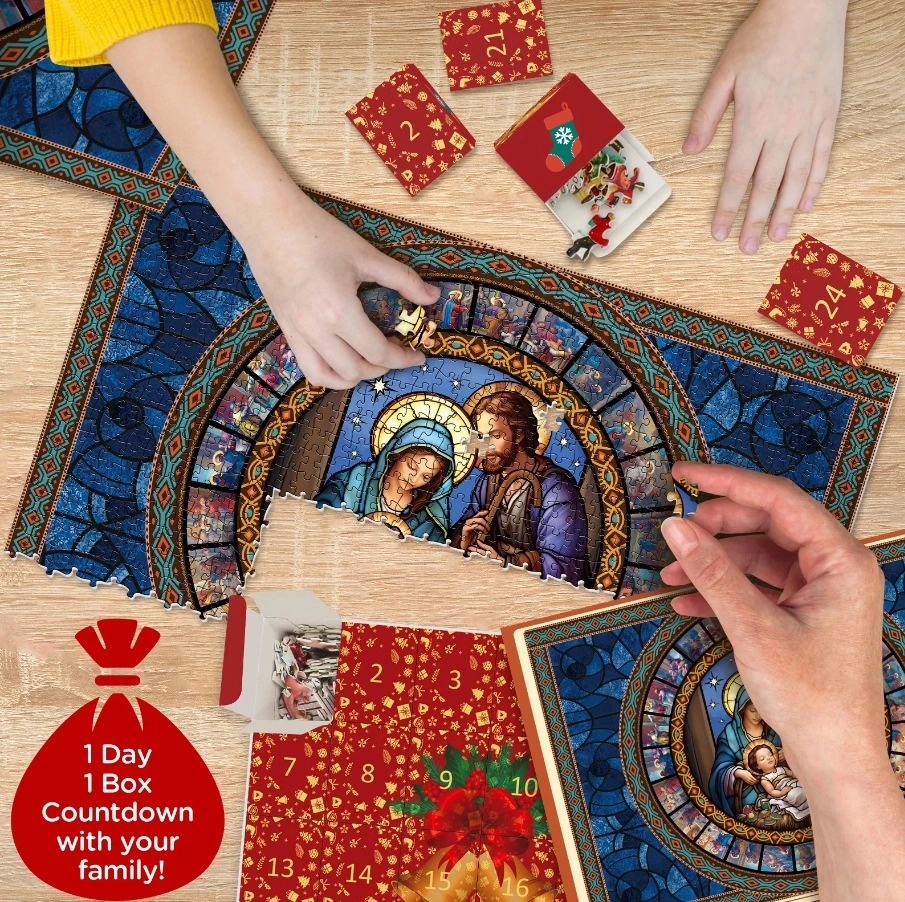 Paper Christmas Advent Calendar Puzzle