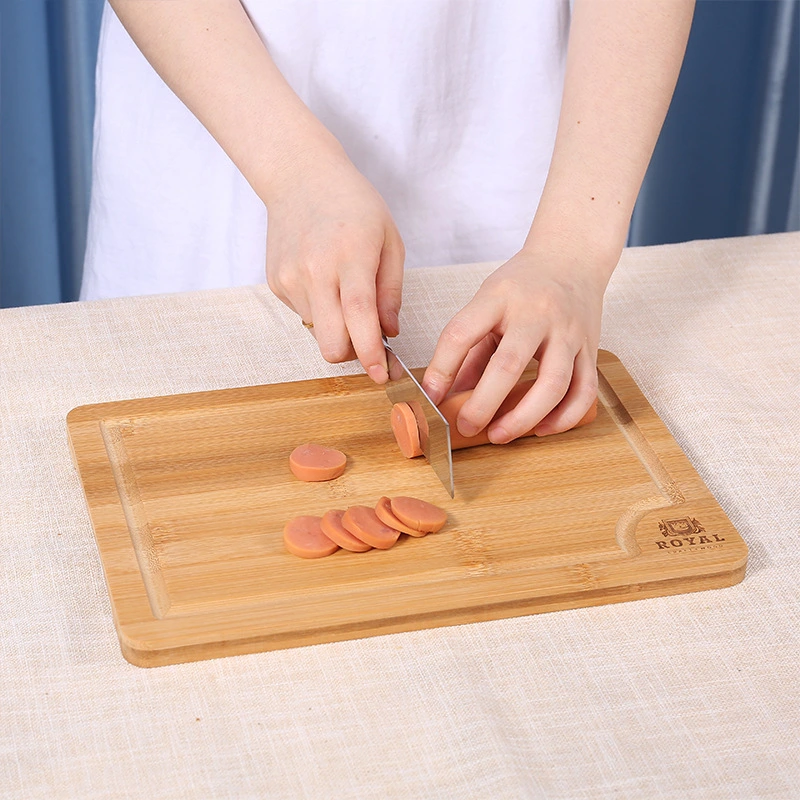 Bamboo Chopping Board Suit Cutting Board With Juice Trough