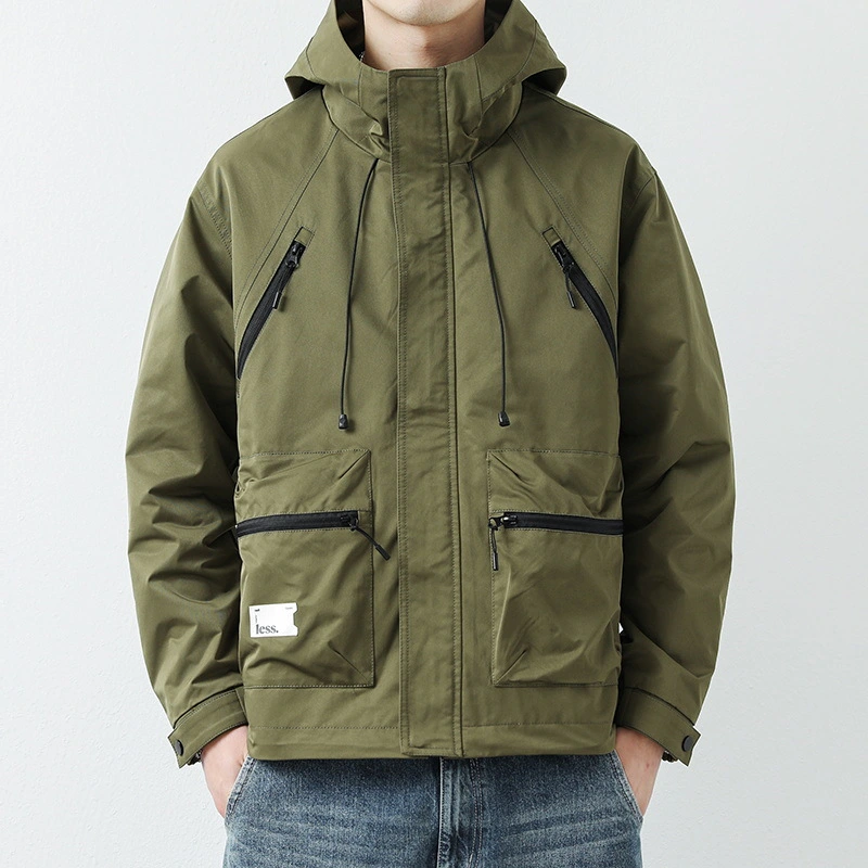 Autumn New Men's Hoodie Workwear Jacket Coat