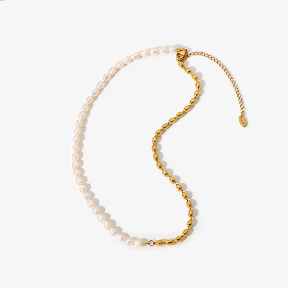 Lola Gold Pearl Necklace