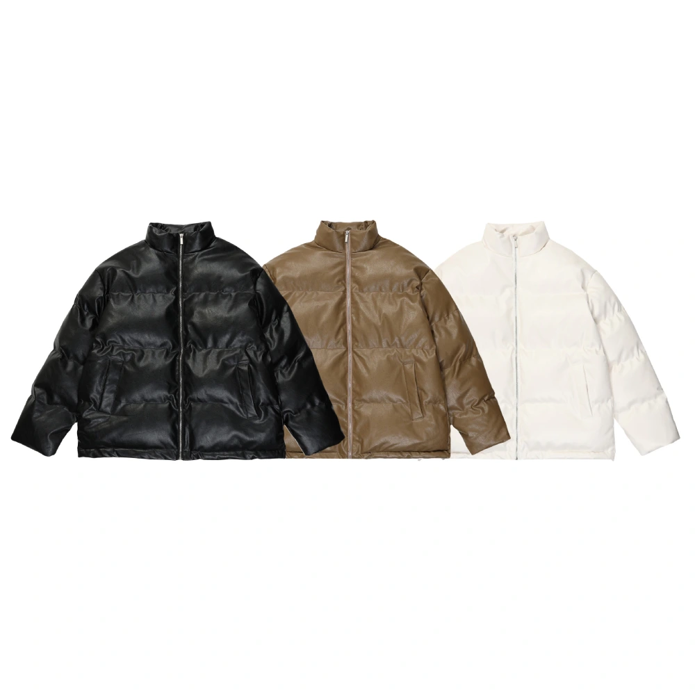 Men's Fashion Simple Stand Collar Cotton-padded Coat