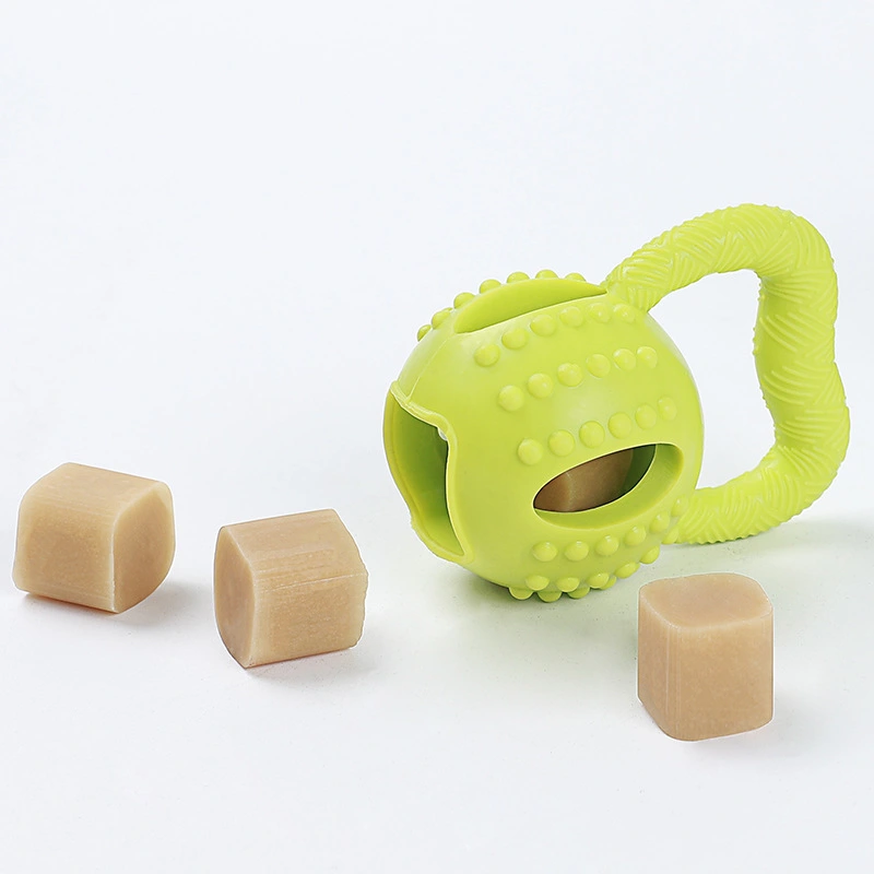 Square Pull Global Bite-resistant Molar Cleaning Cheese Ball Interactive Educational Pet Toy