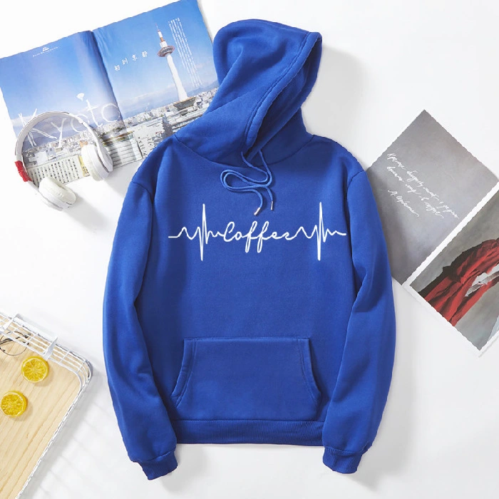 Harajuku Style Fleece-lined Thickened Hooded Sweatshirt