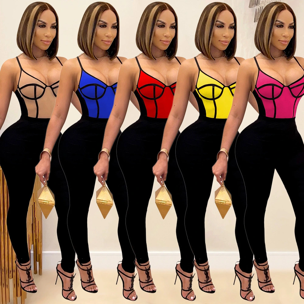 Women's Fashion Sexy Suspender Tight Women's Jumpsuit