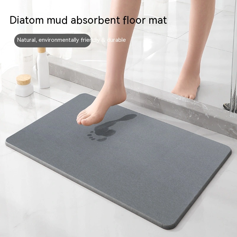 Diatom Ooze Hard Foot Mat Bathroom Non-slip Mat Water-absorbing Quick-drying