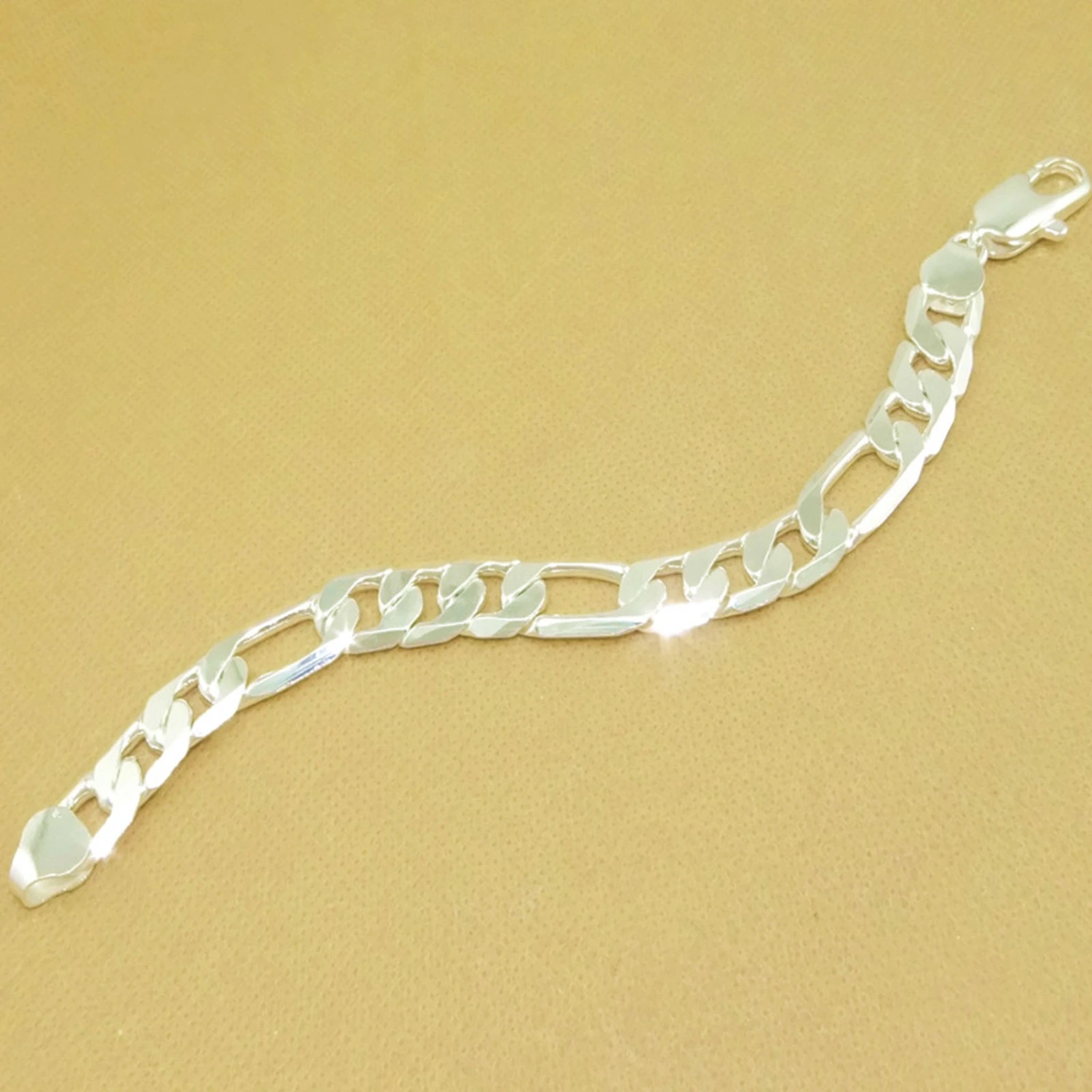 Men Bracelet Chain Hip Hop Jewelry Electroplating Bright Luster Bangle Birthday Gifts