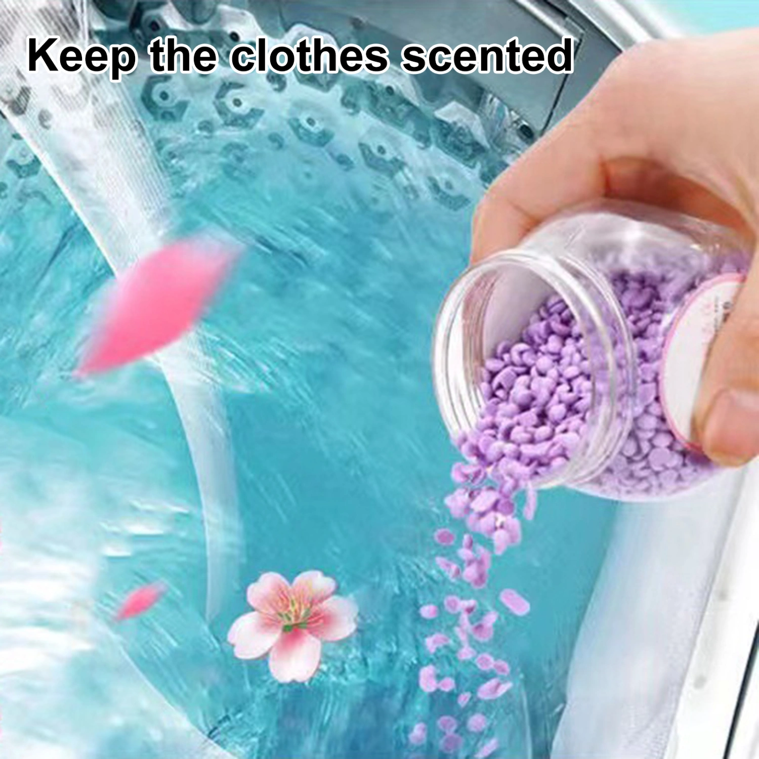 100g/Box Laundry Beads Long Lasting Anti-static Deep Cleaning High Efficiency Good Water Solubility Softener Soft Laundry Perfume Clothes Scent Beads Fragrance for Home