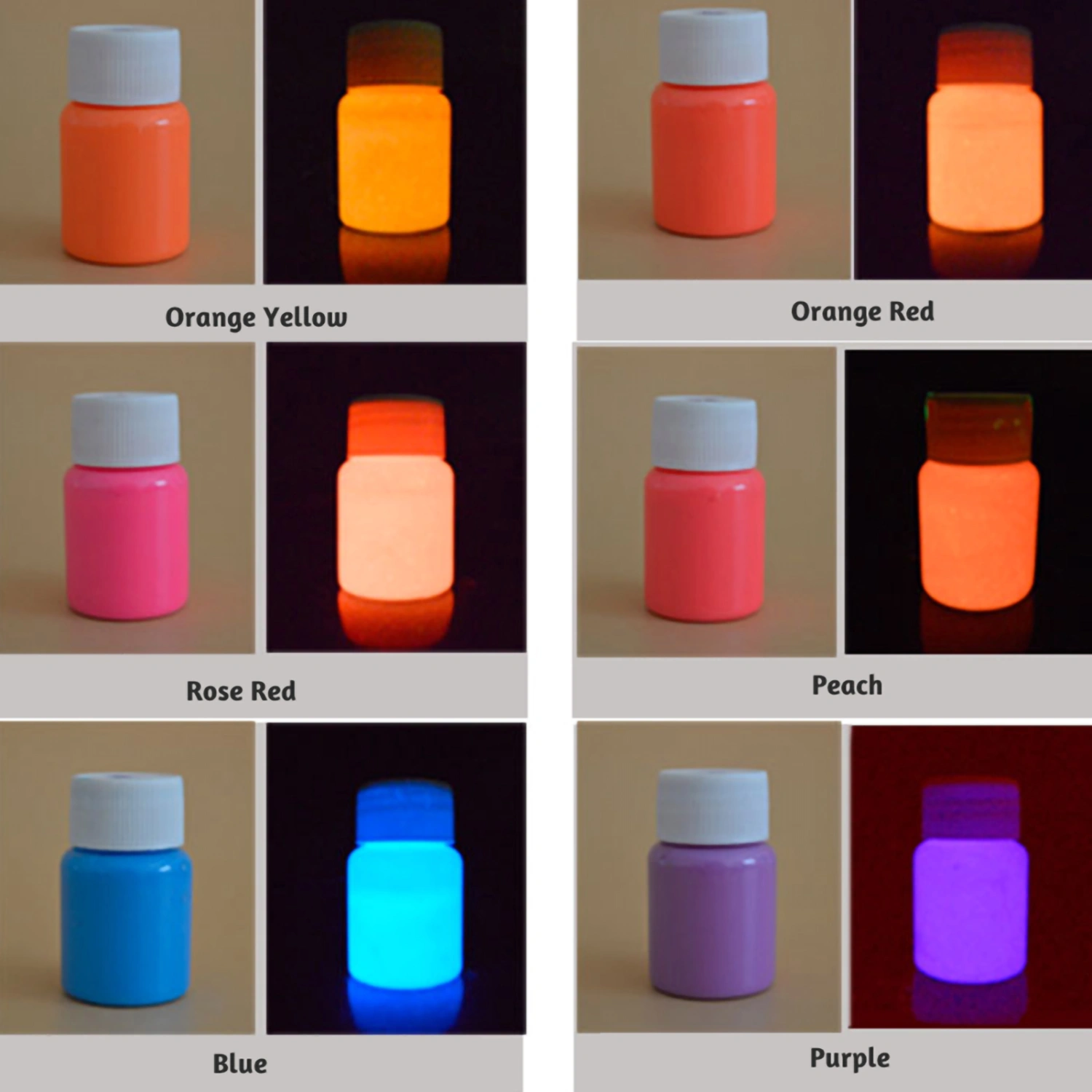 20g Paint Fluorescent Non-radioactive 12 Colors Multipurpose Luminous Paint for Ceramic