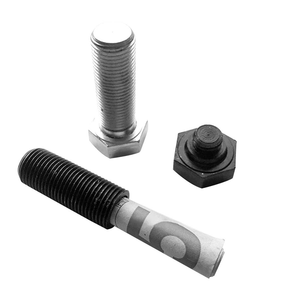 Multifunctional Metal Screw Shape Secret Stash Pill Box Safe Storage Container