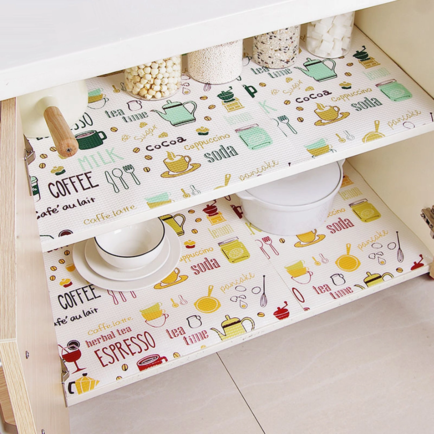 Drawer Liner Non Adhesive Waterproof PET Decorative Easy Clean Shelf Cushion Pad Home Supplies