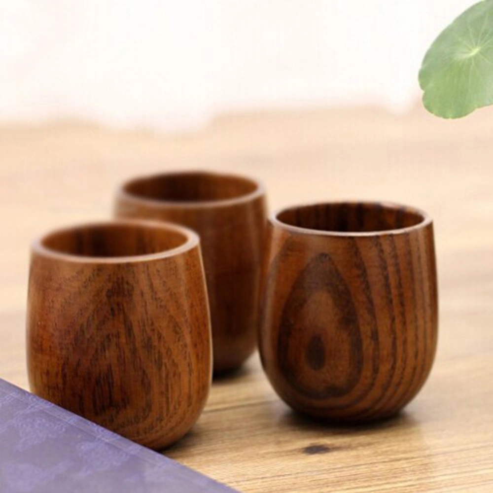 Good Quality Wooden Drinking Cup Mug for Home Bar Coffee Tea Beer Juice Milk