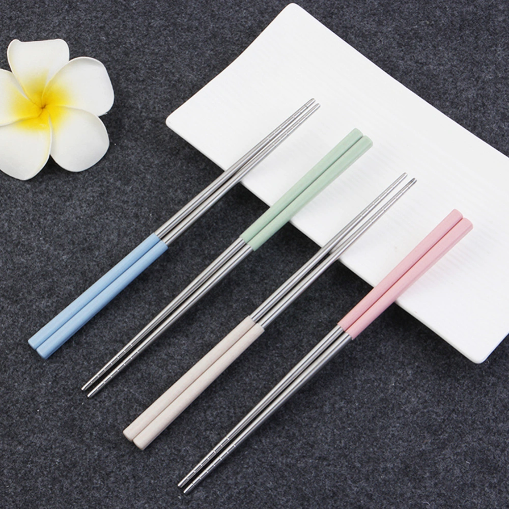 Stainless Steel Heat-proof Cooking Chopsticks Household Non-slip Kitchen Tableware