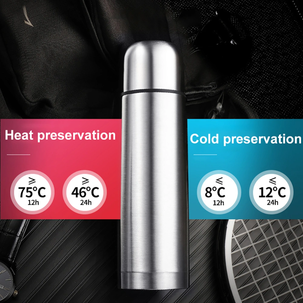 350/500ml Dual Layer Stainless Steel Heat/Cold Insulated Water Vacuum Cup Bottle