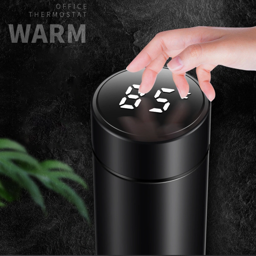 500ml Anti-corrosion Temperature Display Stainless Steel Water Cup Bottle for Home