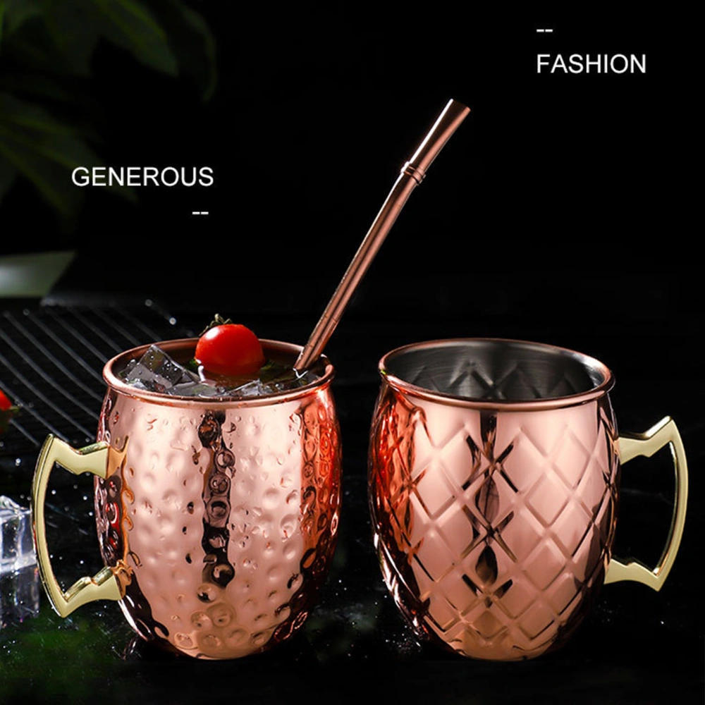 550ml Beer Cup Eco-friendly Corrosion Resistant Stainless Steel Copper Plated Beer Cup for Dorm