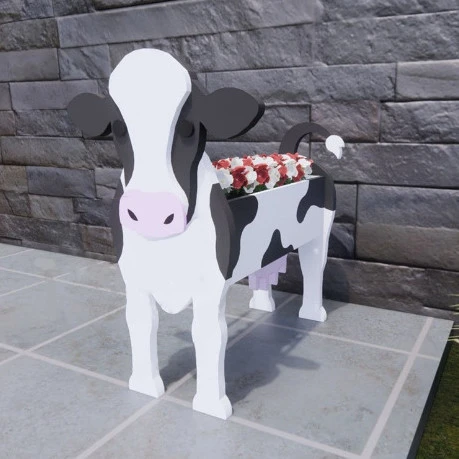 Garden Flower Pot Cows Shape Planter