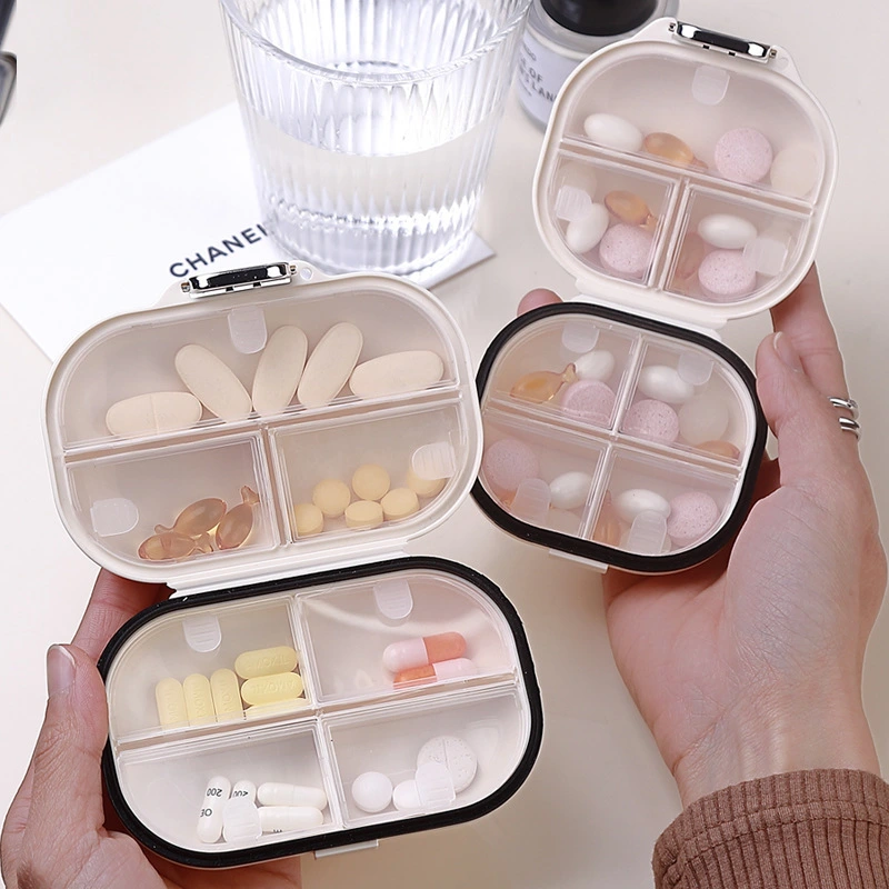 Pill Box Portable Dispenser Sealed Waterproof Mini Portable