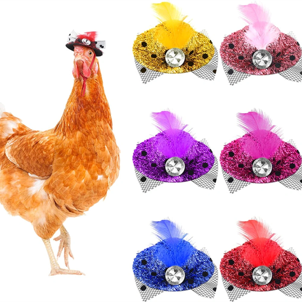 Chicken Hats for Hens Tiny Pet Hat with Adjustable Elastic Chin Strap