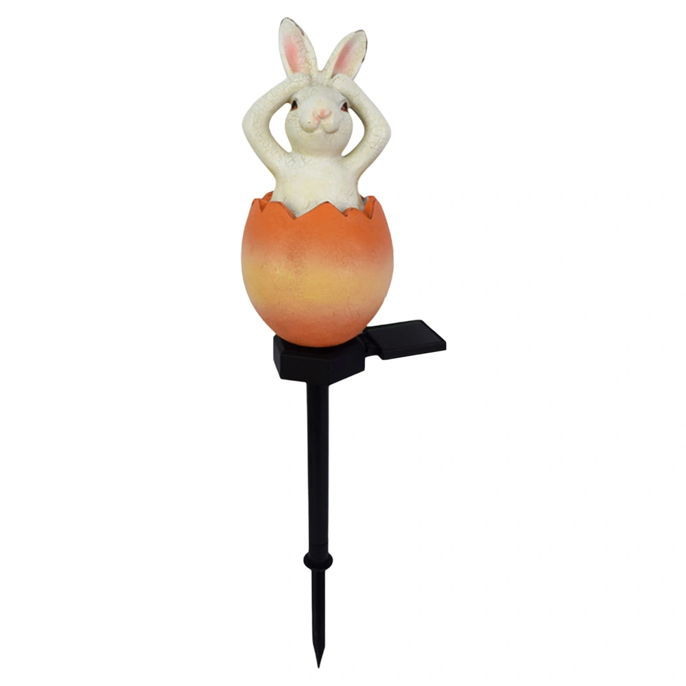 Solar Garden Stake Lights,Resin Rabbit Decorative Lights for Yard