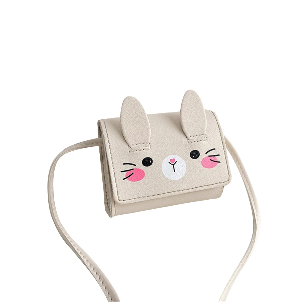 PU Leather Bag for Girl, Cartoon Bunny Pattern Crossbody Bag