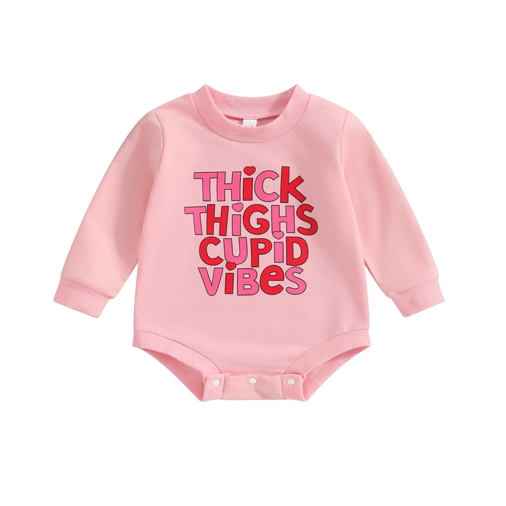 Baby Fall Sweatshirt Jumpsuit Letter Print Long Sleeve Bubble Romper 