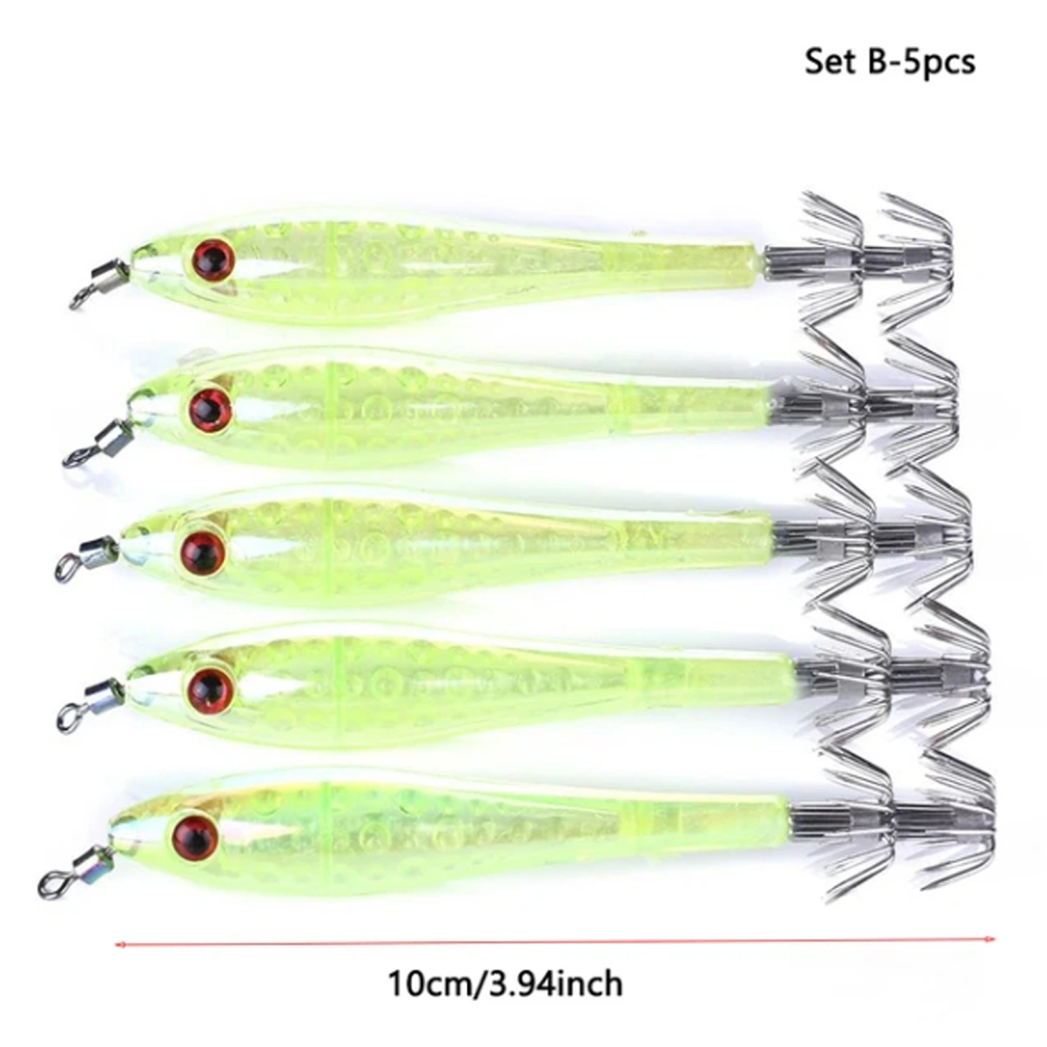 Squid Jig Hooks Glow in Dark Fluorescent Octopus Lures Angling Baits