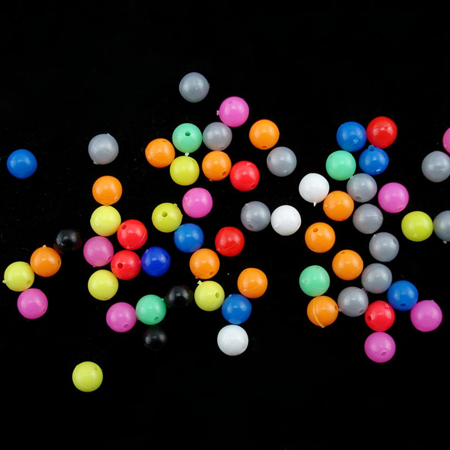 Mixed Color Luminous Beads Round Plastic Rig Beads Fish Tackle