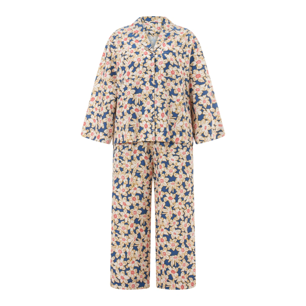 Women 2 Piece Pajama Set Floral Print Long Sleeves Shirts and Pants 