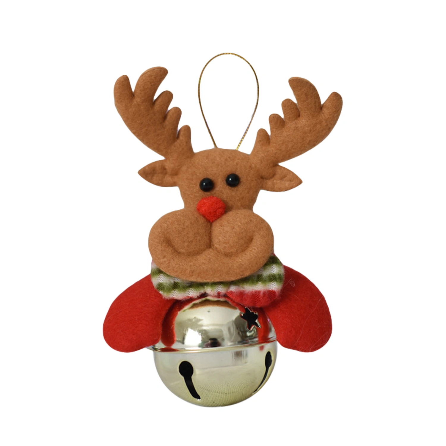 Christmas Bell Cute Santa Snowman Elk Bear Shape Baubles Decoration 