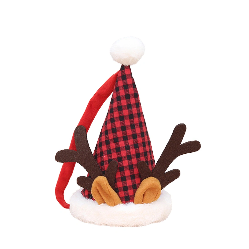 Creative Christmas Apple Bag with Zipper, Hat Shape Plaid Gift Bag