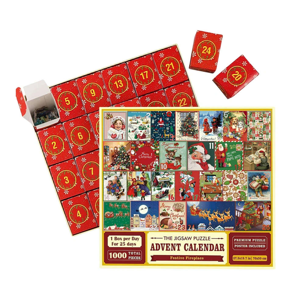 Christmas Advent Calendar 1008 Pieces Jigsaw Puzzles 24 Days