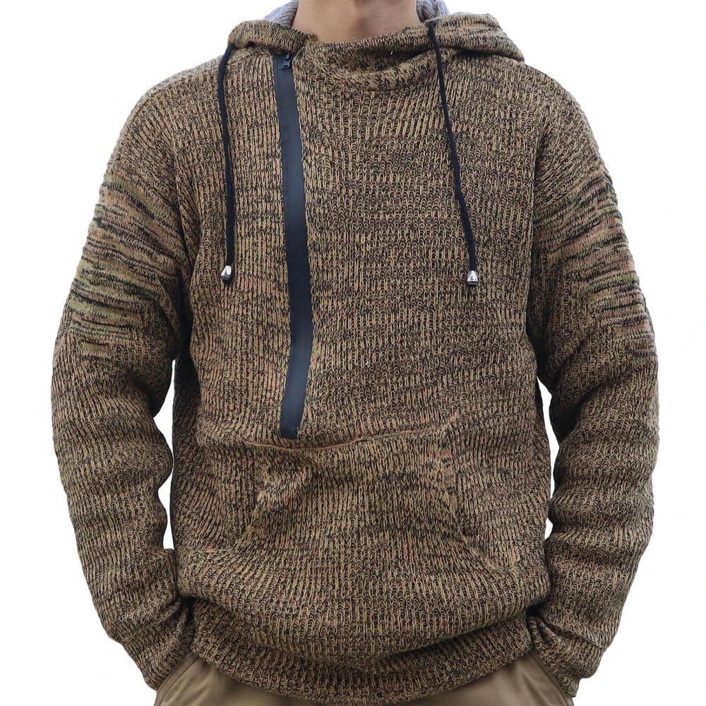 Men Loose Hoodies Sweater Patchwork Drawstring Hooded Sweatshirts