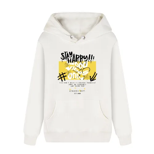 Long Sleeve Stay  Happy Hoodie
