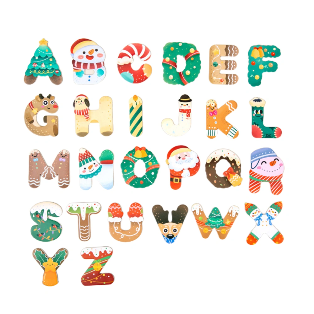 Wooden Thick Alphabet Magnets for Toddlers Kids Magnetic Toy Set